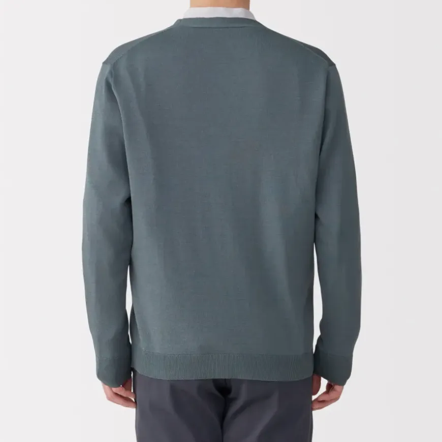 Men's Hemp Blend V-Neck Cardigan