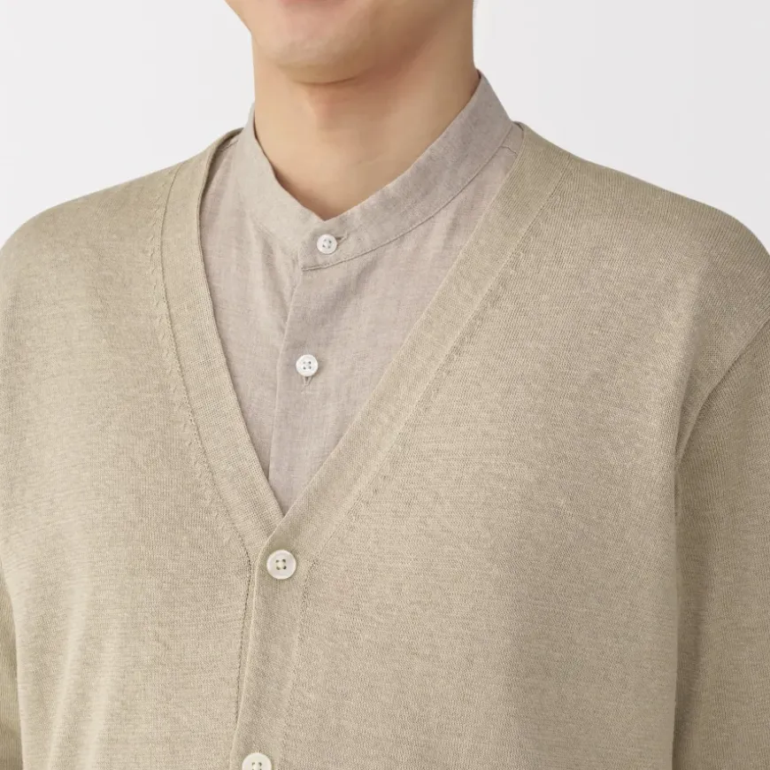 Men's Hemp Blend V-Neck Cardigan