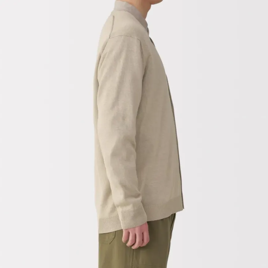 Men's Hemp Blend V-Neck Cardigan