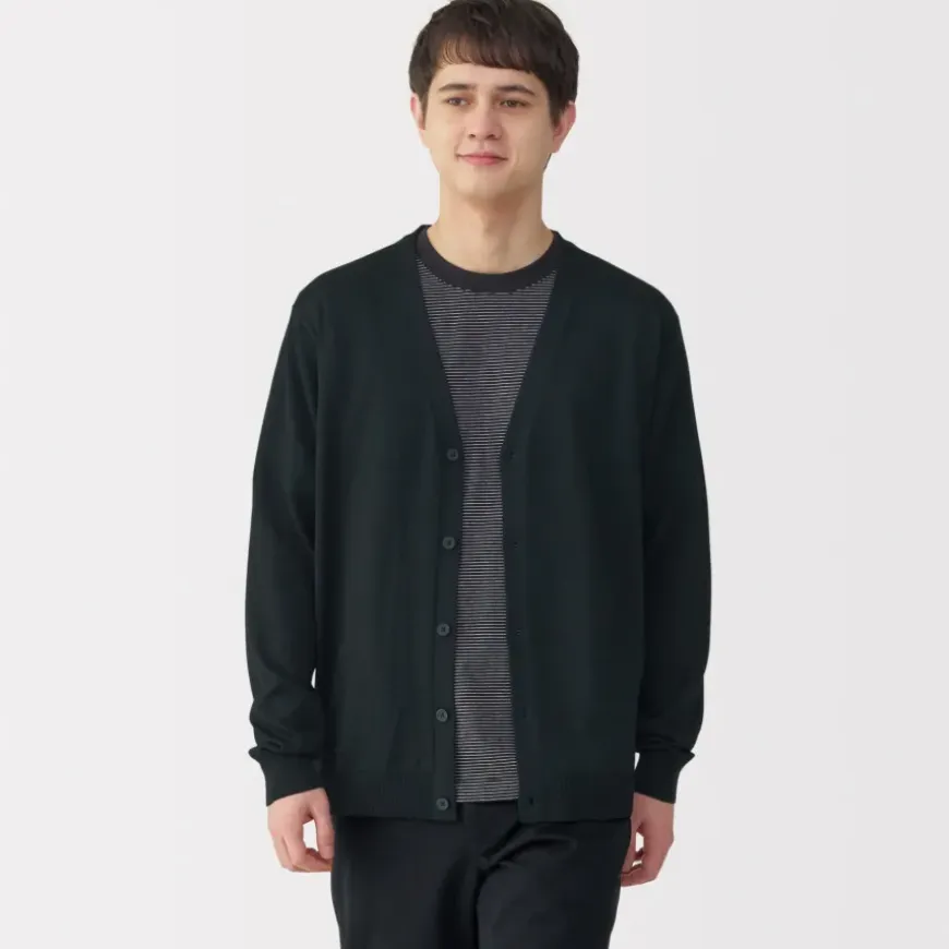 Men's Hemp Blend V-Neck Cardigan