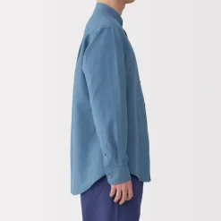 Men's Hemp Cotton Stand Collar Shirt