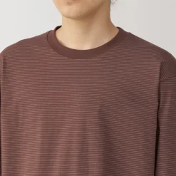 Men's Jersey Crew Neck Long Sleeve Striped T-Shirt