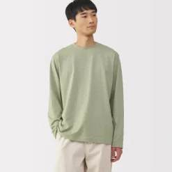 Men's Jersey Crew Neck Long Sleeve Striped T-Shirt