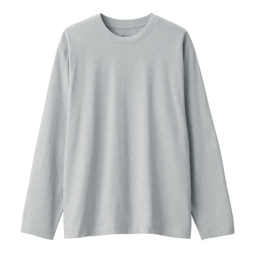 Men's Jersey Crew Neck Long Sleeve T-Shirt