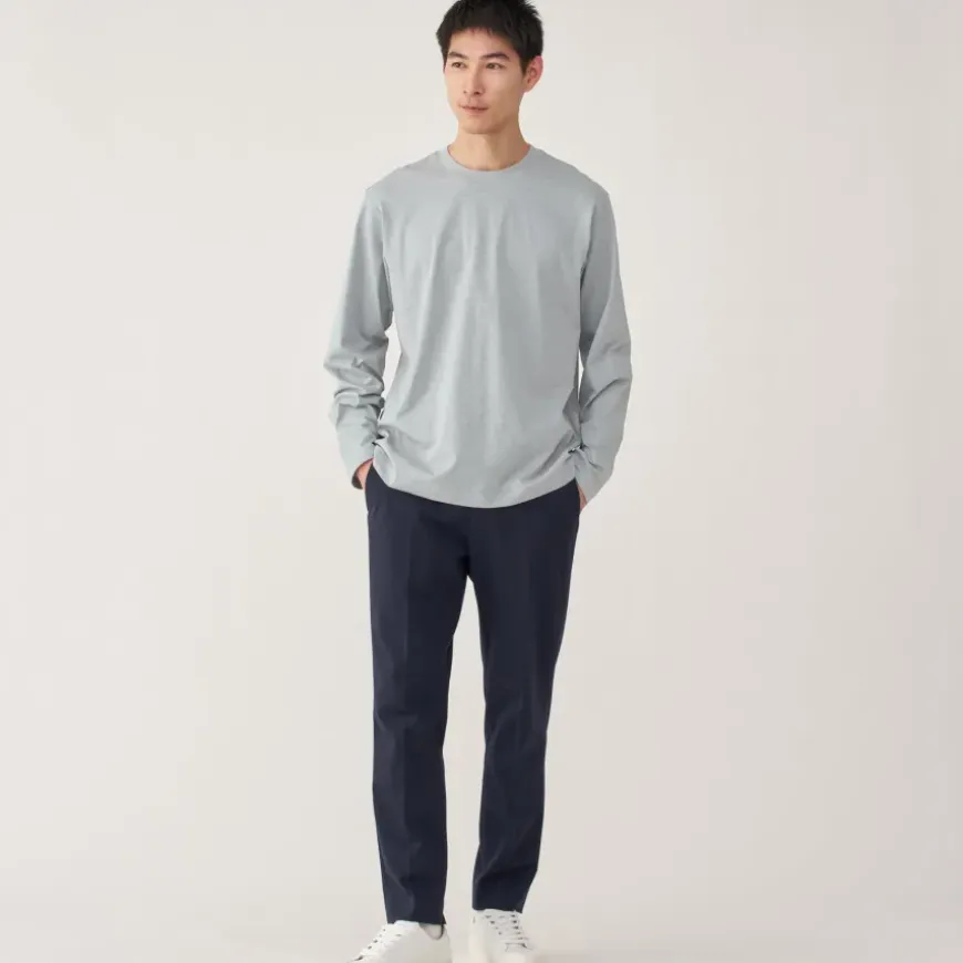 Men's Jersey Crew Neck Long Sleeve T-Shirt