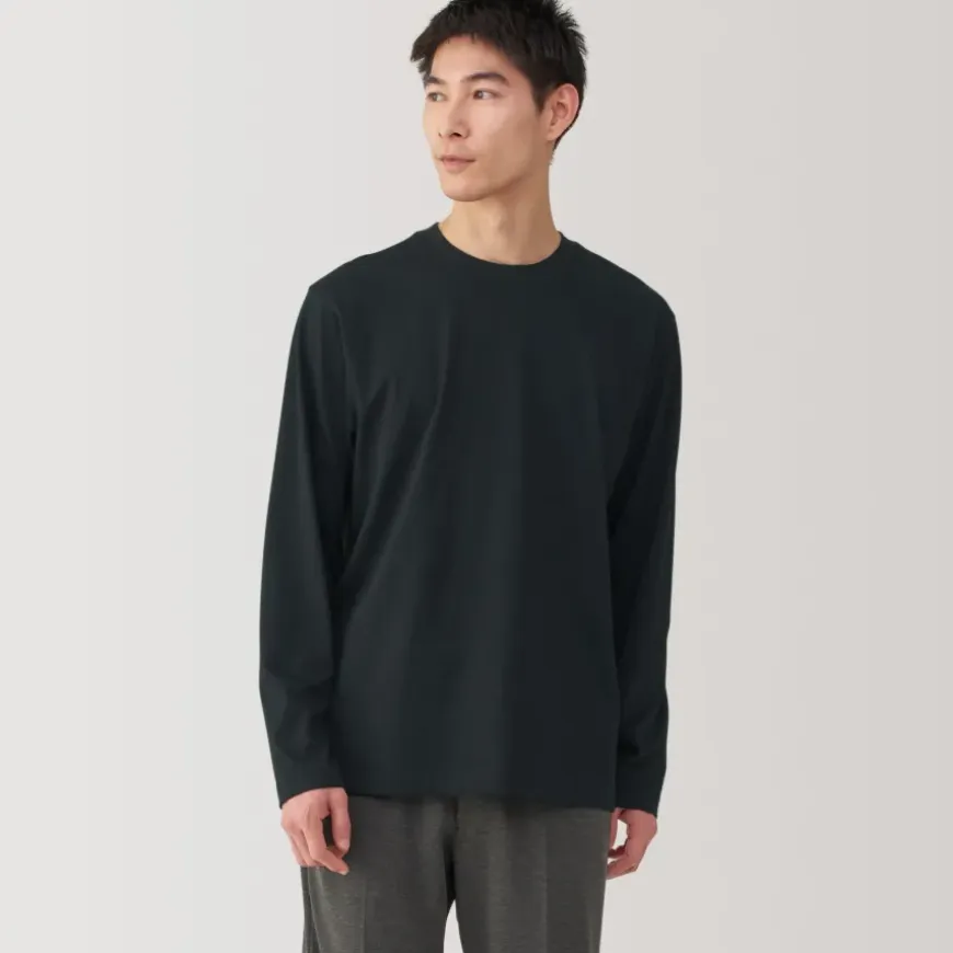Men's Jersey Crew Neck Long Sleeve T-Shirt
