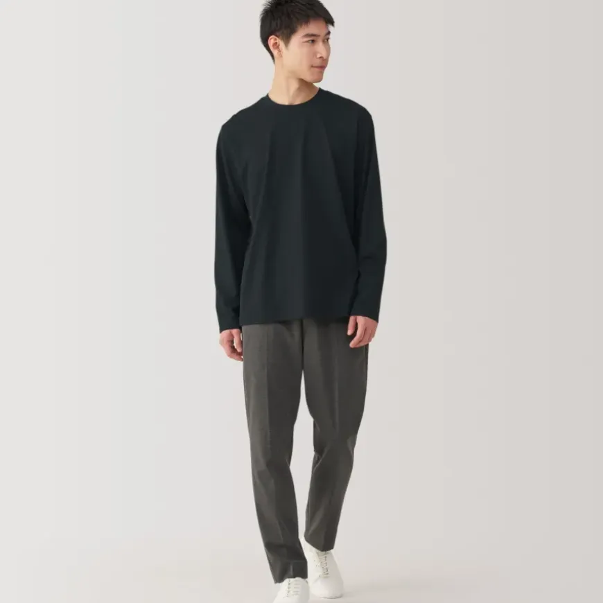 Men's Jersey Crew Neck Long Sleeve T-Shirt