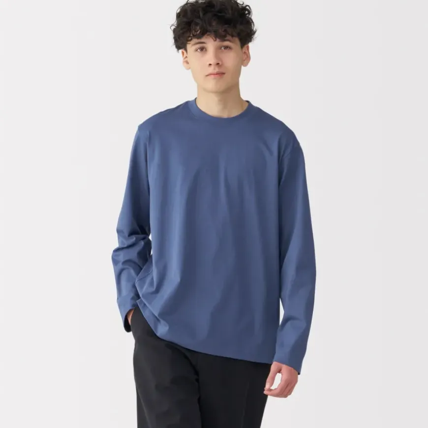 Men's Jersey Crew Neck Long Sleeve T-Shirt