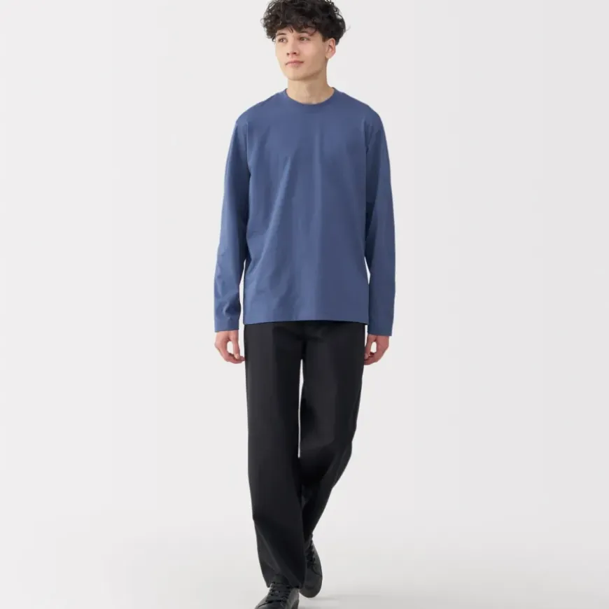 Men's Jersey Crew Neck Long Sleeve T-Shirt