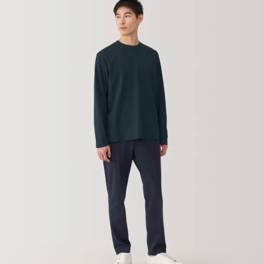Men's Jersey Crew Neck Long Sleeve T-Shirt