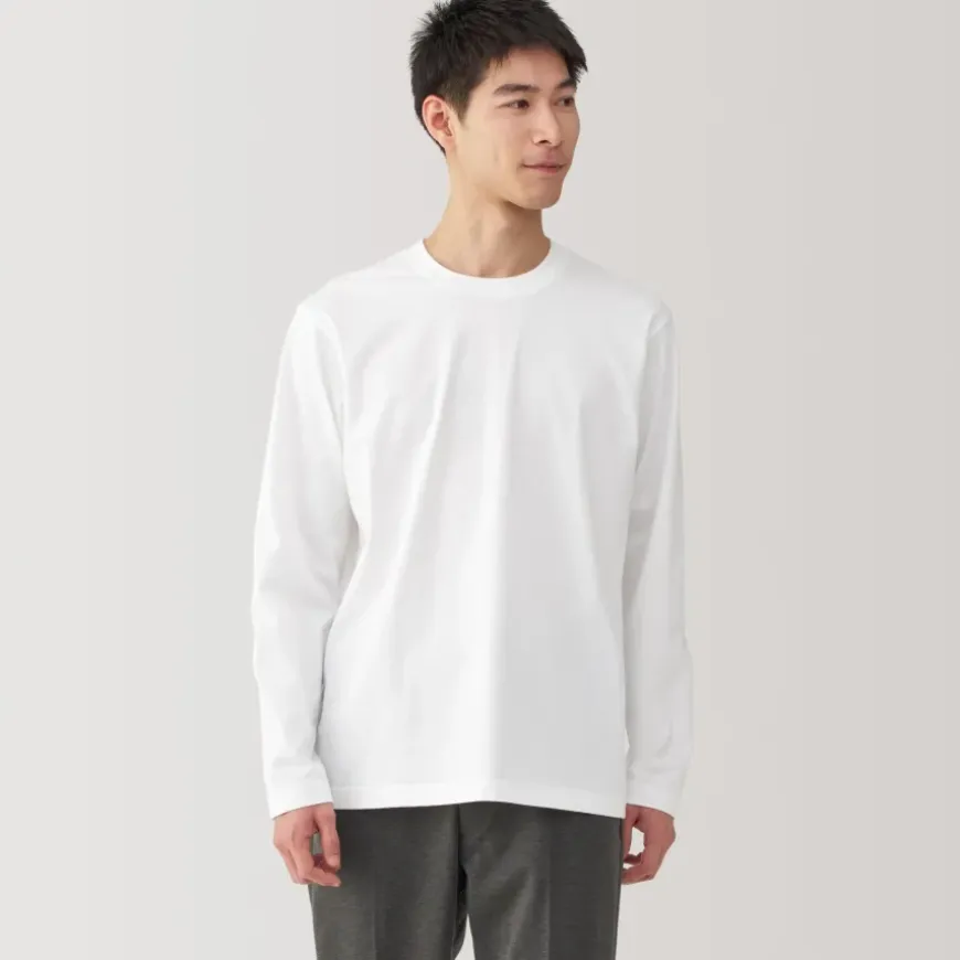 Men's Jersey Crew Neck Long Sleeve T-Shirt