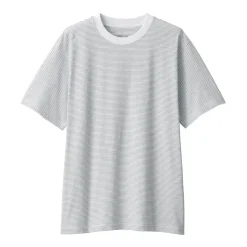 Men's Jersey Crew Neck Short Sleeve Striped T-Shirt