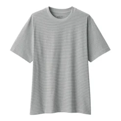 Men's Jersey Crew Neck Short Sleeve Striped T-Shirt