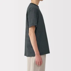 Men's Jersey Crew Neck Short Sleeve Striped T-Shirt
