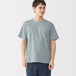 Men's Jersey Crew Neck Short Sleeve Striped T-Shirt