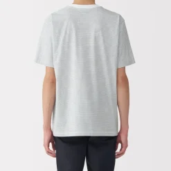 Men's Jersey Crew Neck Short Sleeve Striped T-Shirt
