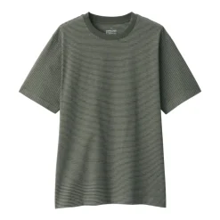 Men's Jersey Crew Neck Short Sleeve Striped T-Shirt