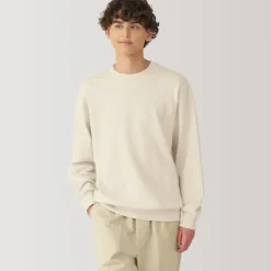 Men's Jersey Slub Crewneck Pullover Sweatshirt