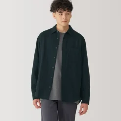 Men's Kapok Blend Double Gauze Long Sleeve Shirt