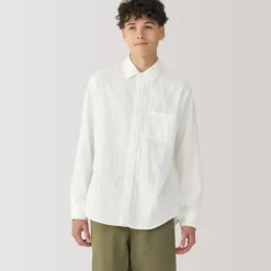 Men's Kapok Blend Double Gauze Long Sleeve Shirt