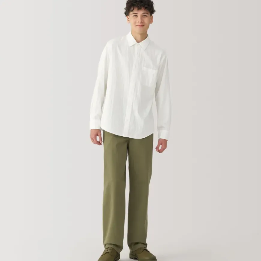 Men's Kapok Blend Double Gauze Long Sleeve Shirt