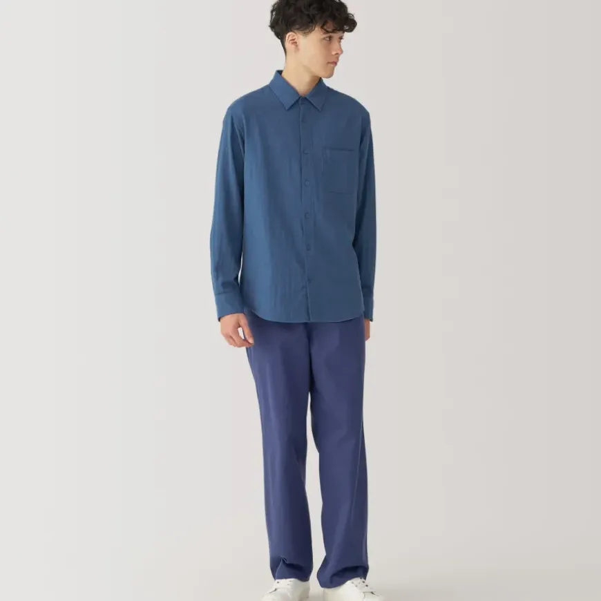 Men's Kapok Blend Double Gauze Long Sleeve Shirt