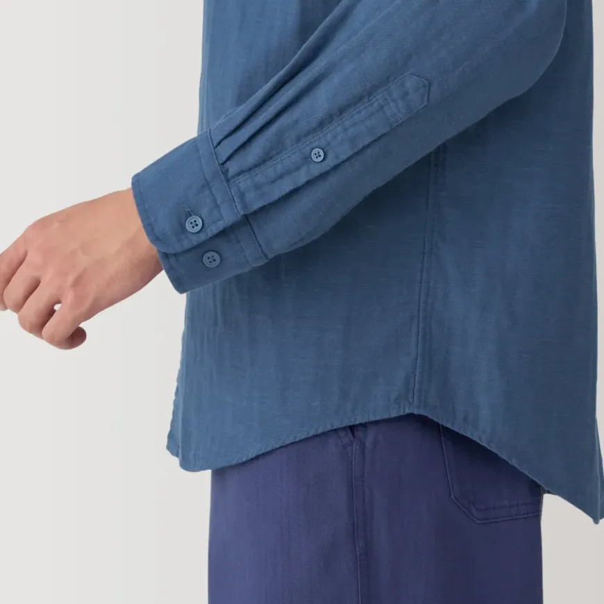 Men's Kapok Blend Double Gauze Long Sleeve Shirt