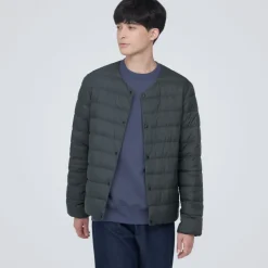 Men's Lightweight Down Collarless Jacket