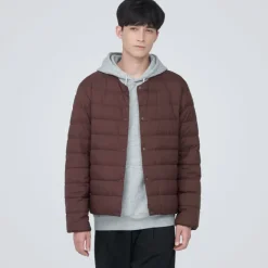 Men's Lightweight Down Collarless Jacket