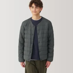 Men's Lightweight Down Collarless Jacket
