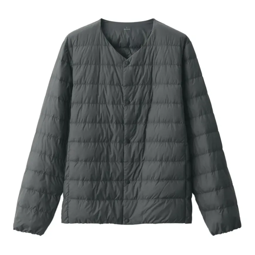 Men's Lightweight Down Collarless Jacket