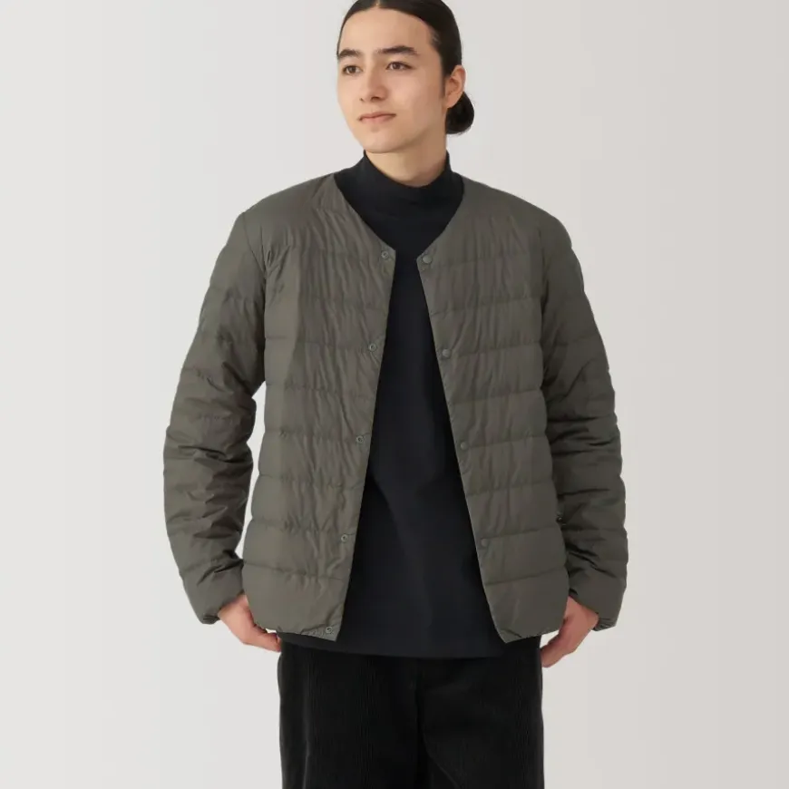 Men's Lightweight Down Collarless Jacket
