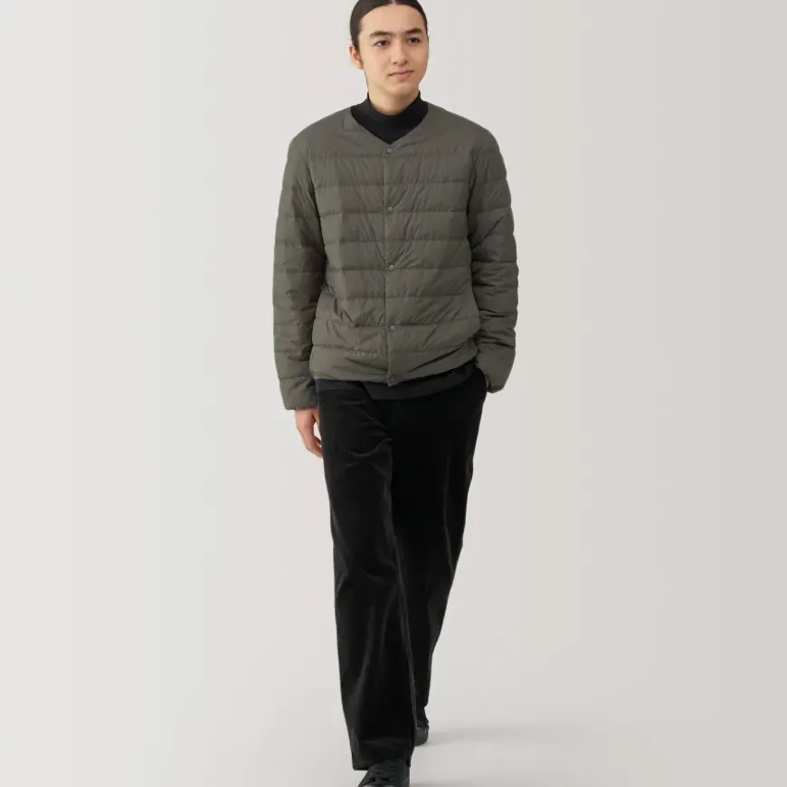 Men's Lightweight Down Collarless Jacket
