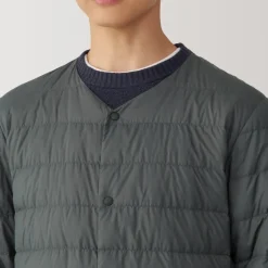 Men's Lightweight Down Collarless Jacket