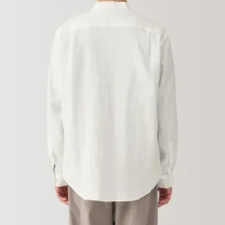 Men's Linen Stand Collar Shirt