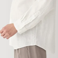 Men's Linen Stand Collar Shirt