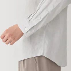 Men's Linen Stand Collar Shirt