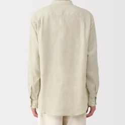 Men's Linen Stand Collar Shirt