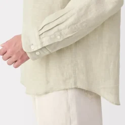 Men's Linen Stand Collar Shirt
