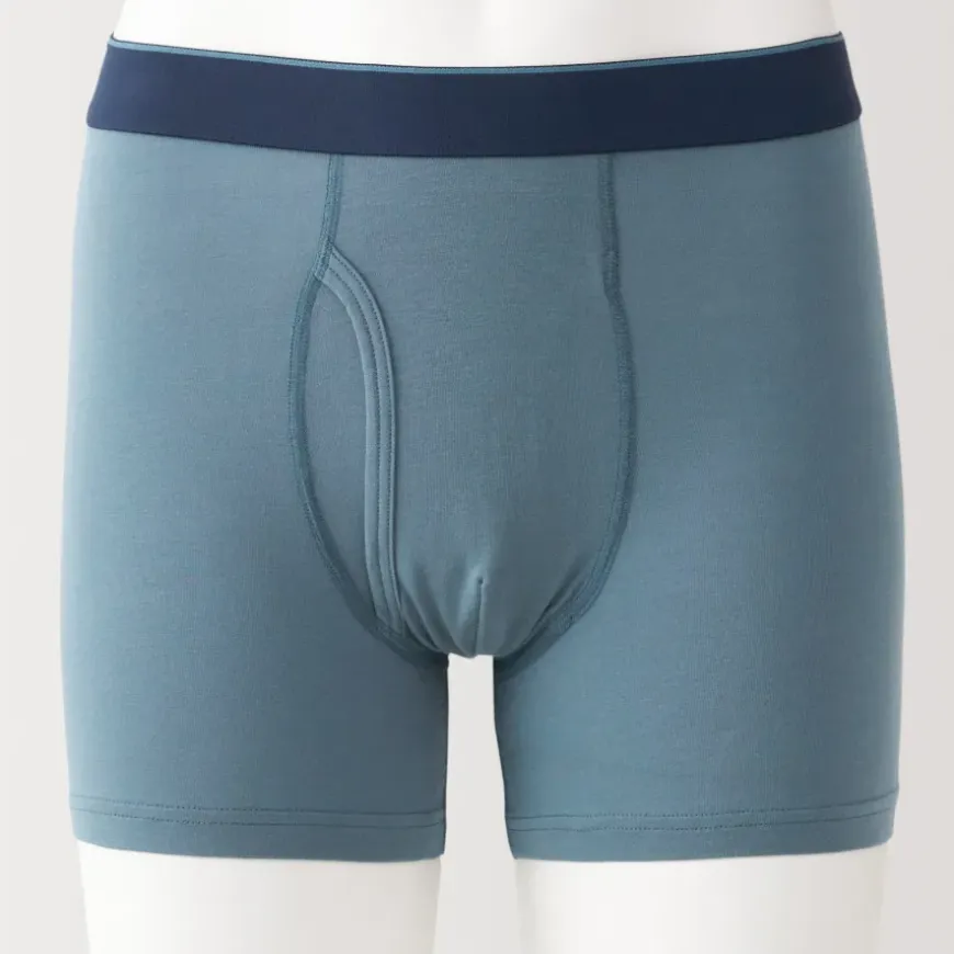 Men's Lyocell Blend Front Open Boxer Briefs