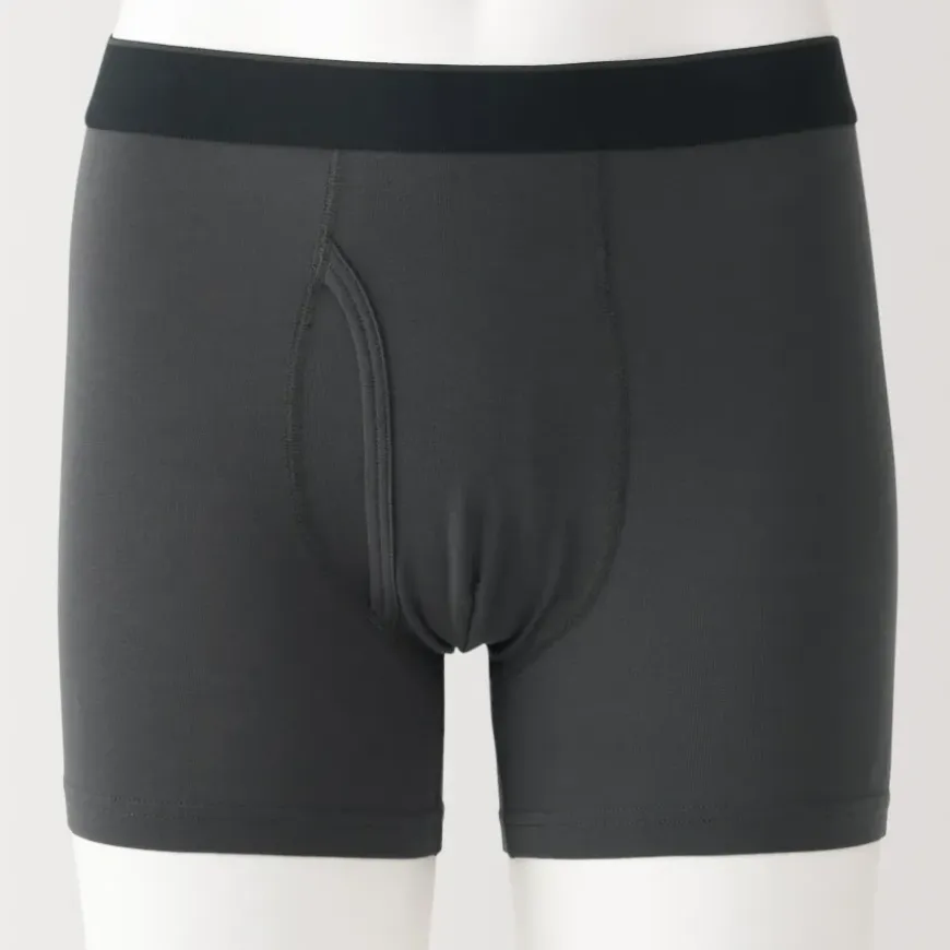 Men's Lyocell Blend Front Open Boxer Briefs