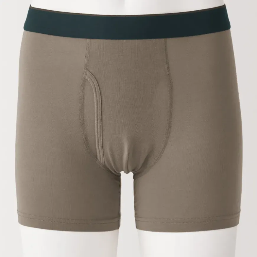 Men's Lyocell Blend Front Open Boxer Briefs