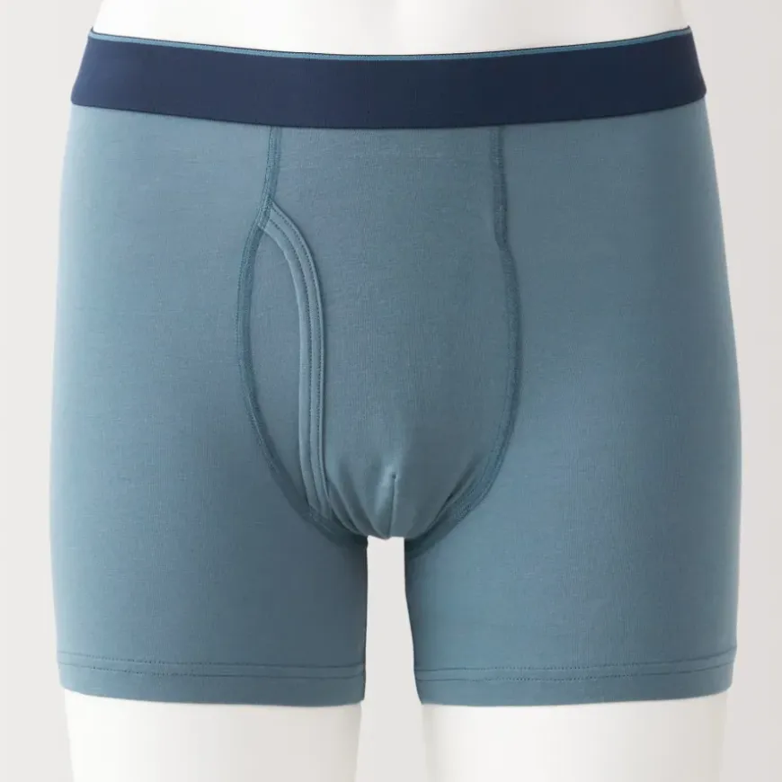 Men's Lyocell Blend Front Open Boxer Briefs