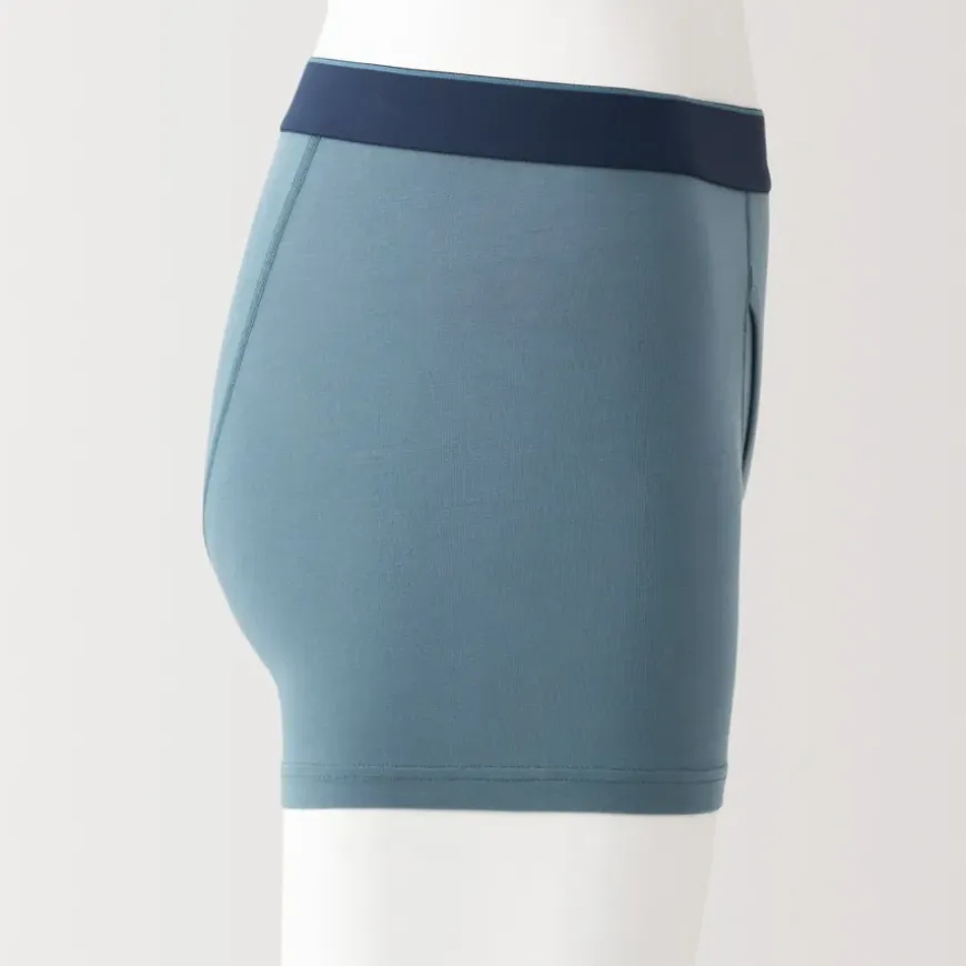 Men's Lyocell Blend Front Open Boxer Briefs