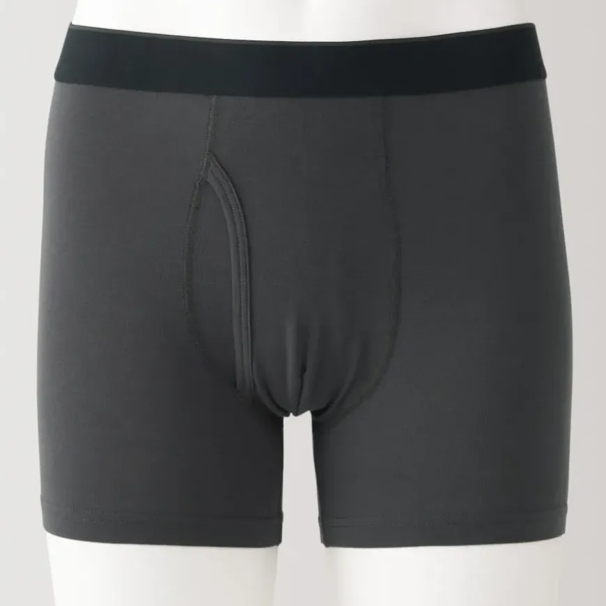 Men's Lyocell Blend Front Open Boxer Briefs