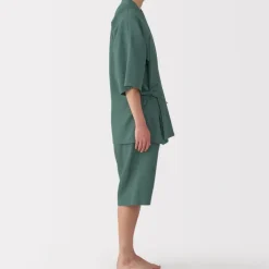Men's Lyocell Blend Waffle Weave Jinbei Loungewear Set