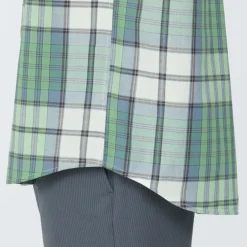 Men's Madras Check Button Down Short Sleeve Shirt