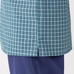 Men's Madras Check Open Collar Short Sleeve Shirt