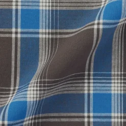 Men's Madras Check Open Collar Short Sleeve Shirt