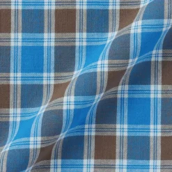 Men's Madras Check Open Collar Short Sleeve Shirt
